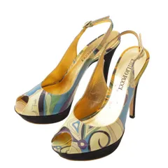 【エミリオプッチ】Emilio Pucci　パテント スリングバック オープントゥ 総柄 パンプス マルチカラー 36 1/2 【中古】【鑑定済・正規品保証】198538のサムネイル