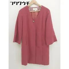 ◇ PROPORTION BODY DRESSING ビジュー 長袖 ノーカラー コート サイズ3 ピンク系 レディース  【1111300006988】