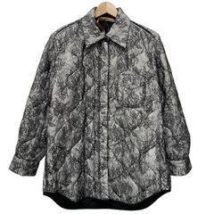 N゜21(ヌメロ ヴェントゥーノ) ジャケット サイズ38 M レディース - 白×黒 長袖/中綿/レース/フラワー(花)/冬