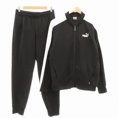 プーマ PUMA BASEBALL トレーニングスーツ ジャージ上下セット トラックジャケット フルジップ パンツ ライン ロゴ M 黒 ブラック 588961 /UO ■GY01