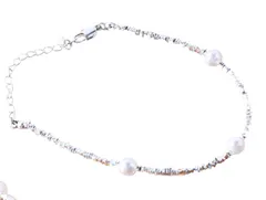 【特価商品】人気 彼女 女性 プレゼント 金属アレルギー対応 長さ調整可能 シルバー925 ステインレス ハート レディース 結婚式 [MIRAEL]パールブレスレット