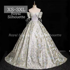 ナイトドレス パーティー ドレス グリーン 緑 オフショルダー 結婚式 大きいサイズ ドレス 謝恩会 XS S M L XL LL 2XL XXL 3XL XXXL パーティー 姫系 発表会 披露宴 豪華 プリンセス ロング丈 フェミニン 紐タイプ