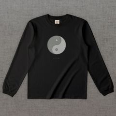 和柄スウエット　小紋 行儀 -墨・円-［長袖］