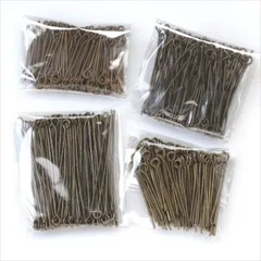 V-017 9ピンセット 4サイズ【アンティーク】 20mm 26mm 32mm 40mm qピン アクセサリー パーツ 接続パーツ 金具 手芸 ハンドメイド ピアス イヤリング ネックレス ブレスレット ストラップ ゴールド ホワイトシルバー