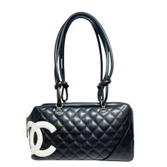 CHANEL【シャネル】カンボンライン ボーリングバッグ　ラムスキン