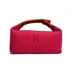 HERMES エルメス ブリッド ア ブラックPM ハンドバッグ ポーチ ピンク