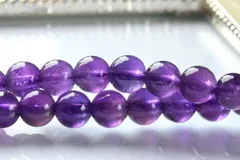 4mm アメジスト AA １連（約38cm） パワーストーン 天然石 _R1323