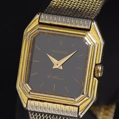 希少 ジャンク品 WALTHAM Maxim クォーツ 腕時計 ゴールドカラー