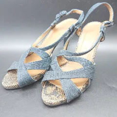 ◇ ⊂ DIANA ダイアナ パンプス サンダル サイズ23.0 ネイビー レディース E  【1501230027373】