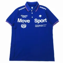 デサント DESCENTE Move Sport タフポロ DAT-4400 半袖 ポロ シャツ カットソー ゴルフウェア トップス M 青 ブルー ur87 【中古】