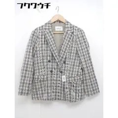 ◇ archives アルシーヴ チェック ダブル 長袖 テーラード ジャケット サイズM ベージュ系 ブラック レディース 【中古】 【1105100011815】のサムネイル