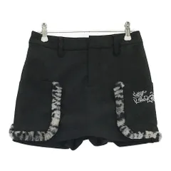 サイズ：1 DANCE WITH DRAGON ダンスウィズドラゴン  キュロットスカート ヒョウ柄レオ ブラック系 [240001766690]# ゴルフウェア レディース ストスト