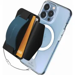 Magsafe 対応 カードケース スマホスタンド ブルー