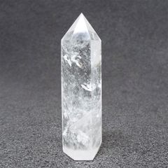天然石 天然水晶 ポイント 六角柱 クォーツ 原石 置物 パワーストーン インテリア 置物 PO092