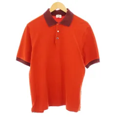 美品/XL HERMES 半袖ポロシャツ 刺繍ロゴ　ヴィンテージ　ライトブラウン 美品/XL HERMES 半袖ポロシャツ 刺繍ロゴ ヴィンテージ ライト