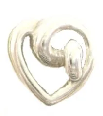 ハートモチーフのペンダントトップ　シルバー925