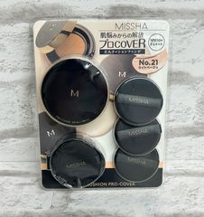 ◾️お買得♪◾️MISSHA ミシャ Mクッションファンデーション プロカバー No.21 ライトベージュ 詰替レフィル付き【72011】