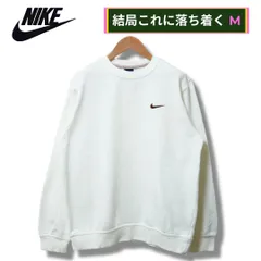 ナイキ スウェット M 00s クリーム色 NIKE ソロスウッシュ ロゴ刺繍 ストリート Y2K アメカジ オーバーサイズ ブロンズ スポーツ スポーツミックス 古着 P301