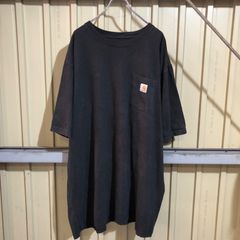 357 Carhartt 半袖 ポケットTシャツ 3XL ブラック ビッグサイズ カーハート ロゴ 古着卸 アメリカ仕入