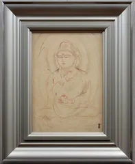 村山華岳 観音像 掛軸 骨董 箱付き 人物画 送料込み☆ 村山華岳 観音像 掛軸 骨董 箱付き 人物画 送料込み☆ 村山華岳 観
