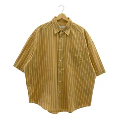 【美品】  AMI Alexandre Mattiussi / アミ・アレクサンドルマテュッシ | コットン ストライプ オーバーサイズシャツ | S | ベージュ | メンズ