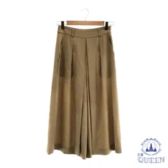☆美品☆ UNTITLED アンタイトル パンツ ボトム ワイドパンツ ガウチョパンツ レディース ベージュ 0 日本製 901-1080 送料無料のサムネイル