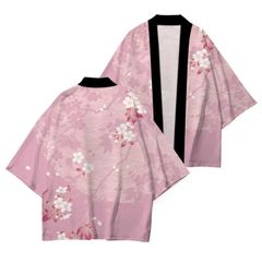 桜柄　法被　お揃い　カップル　ユニセックス　祭り　羽織