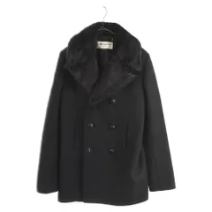 SAINT LAURENT PARIS (サンローランパリ) 457959 Nutria Faux Double Coat ヌートリアファー ダブルブレス ロングコート ウール ブラックのサムネイル
