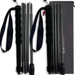 KHEALINGトレッキングポール 【超軽量110g】2本 ポール トレイルランニング 専用ポール 登山用ストック ウォーキングポール カーボン 超軽量 収納袋付き 折りたたみ式 トレランポール 軽量 高齢者 ハイキングライフ 折りたたみ (110cm) 1