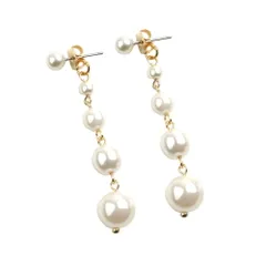 【ゴールド×ピアス】[Cream dot. クリームドット公式] ピアス レディース 金属アレルギー ニッケルフリー 揺れる 5連 パール バックキャッチ 大人 上品 エレガント 結婚式 お呼ばれ パーティー 二次会 