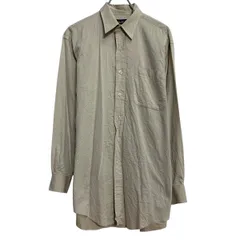 NAUTICA 長袖 無地シャツ 15 XL 程 オフホワイト ノーティカ ボタン 胸ポケット シンプル 古着卸 アメリカ仕入 a701-5225