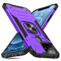【新着商品】二重構造 PC+TPU 防塵 スタンド機能 薄型 米国軍事MIL標準取得 軽量 落下防止 一体型 耐衝撃 衝撃吸収 360度回転 リング 全面保護カバー ケース Google Google ケース 5G 紫 4a MJJ-1051-6-08 Pix