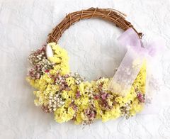 ❤︎送料込み❤︎かすみ草とリモニウムのハーフリース