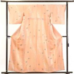 一点限り】未使用 極美品 小紋 薄紫地 白花柄 身丈149cm 小柄な方へ