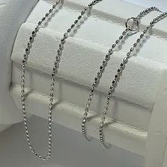 プラチナネックレス カットボール  40センチのネックレス