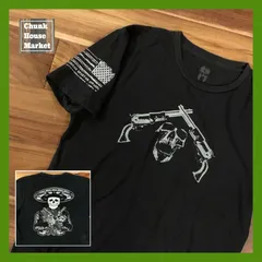 スカル ピストレロ マリアッチ 両面プリント メンズ ブラック 黒 M 古着 半袖 Tシャツ