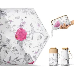 傘 折りたたみ傘 短い傘 ミニ傘 小型傘 6本骨傘立て 晴雨兼用 軽量 240g 花柄 傘 おしゃれ コンパクト 女性の傘 日傘