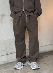 受注制【Chikashitsu +】unisex pigment wash string sweat pants