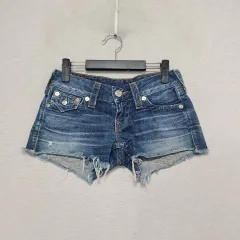 TRUE RELIGION(トゥルーレリジョン) KEIRA デニム ショートパンツ レディース 骨盤フィット 27 インチ ㅡ 0723