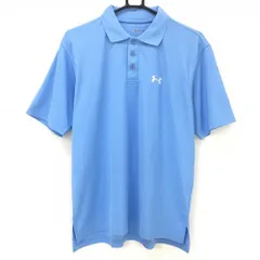 ★特価★アンダーアーマー 半袖ポロシャツ ライトブルー 胸刺しゅう  メンズ SM ゴルフウェア UNDER ARMOUR