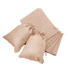 【クーポン有】麻布袋 長さ23cm幅17cm 巾着袋 紐付き ギフト 24枚大きいサイズ亜麻袋 ジュエリー 結婚式 BENECREAT 収納袋