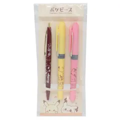 【メール便】ポケットモンスター 黒ボールペン＆カラーペン ボールペン＆マーカー2本セット ポケピース ぬいぐるみ ポケモン マリモクラフト 新学期準備文具 キャラクター グッズ 