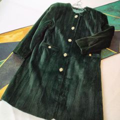 超レア】 染めミンク ロングコート リアルファー グリーン 本