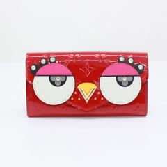 美品!!【LOUIS VUITTON ルイヴィトン】ポルトフォイユ・サラ バード 財布 長財布 ヴェルニ レッド