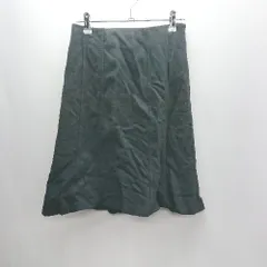 ◇ Θ 組曲　KUMIKYOKU ウール100% 膝丈 フレアー スカート サイズM ブラック レディース E  【1409240025078】