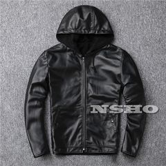 シープスキン フーデッドパーカー レザージャケット ボマー ボンバー ライダース イタリアンレザー ラム 羊革