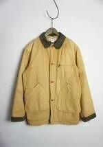 80s L.L.Bean エルエル ビーン フィールド ジャケット ブルゾン ダック ライナー 付き USA製 ビンテージ ハンティング ベージュ M 1228O★4
