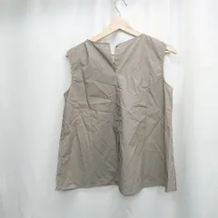 ◇ ⊂ nano universe ナノユニバース 花柄デザイン 袖なし 袖なしカットソー サイズ38 ブラウン系 レディース E  【1505220014398】