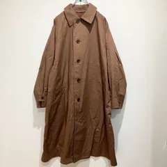 UNIQLO U ユニクロ ユー　未使用に近い　メンズ　アウター　ステンカラーコート　ロングコート　長袖　フロントボタン　無地　単色　ブラウン　Lサイズ　オーバーサイズ　シンプル　カジュアル　SU474h904