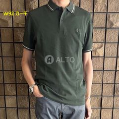☆1/25入荷☆【2025春夏物モデル】 FRED PERRY フレッドペリー M3600 ポロシャツ 刺繍入り 半袖  W92/カーキ  メンズ
